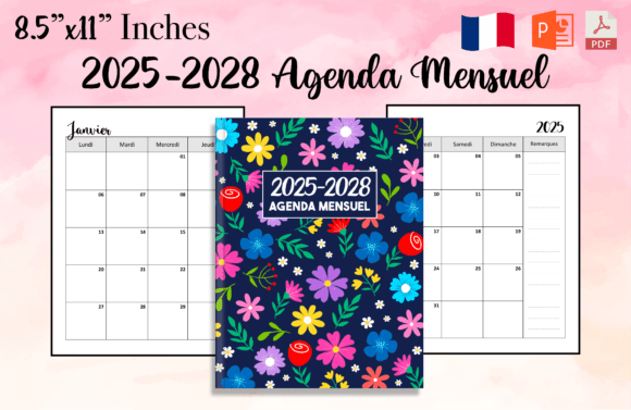2025-2028 Agenda Mensuel Planner: A Comprehensive Planning Tool for KDP and Personal Use