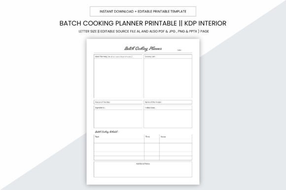 Batch Cooking Planner
