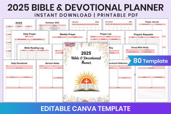 Editable 2025 Bible Devotional Planner