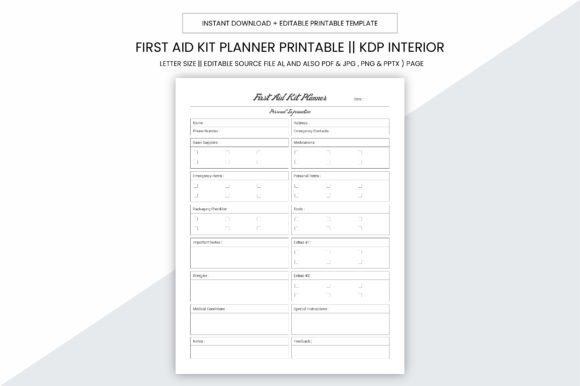 First Aid Kit Planner Kdp Interior: A Comprehensive Guide