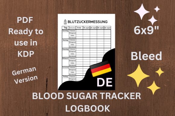 Germen Blood Sugar Tracker Logbook