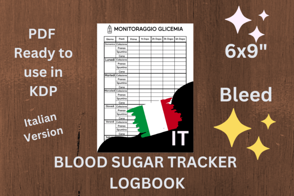 Italian Blood Sugar Tracker Logbook