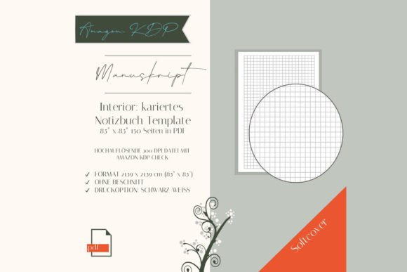 Kariertes Notizbuch Manuskript 8,5 x 8,5 – Der perfekte Begleiter für Kreativität und Organisation