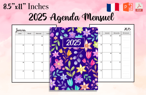 Maximize Your Productivity with the 2025 Agenda Mensuel Monthly Planner