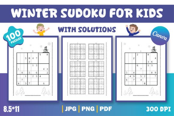 Winter Sudoku for Kids Editable Template: A Fun and Educational Resource for Young Minds