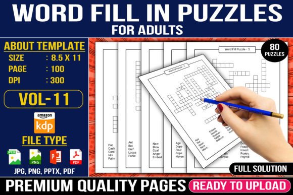 Word Fill in Puzzles for Adults Vol - 11: A Mental Workout with a Fun Twist