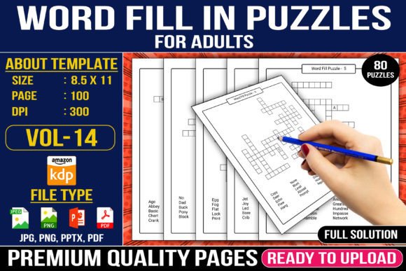 Word Fill in Puzzles for Adults Vol - 14